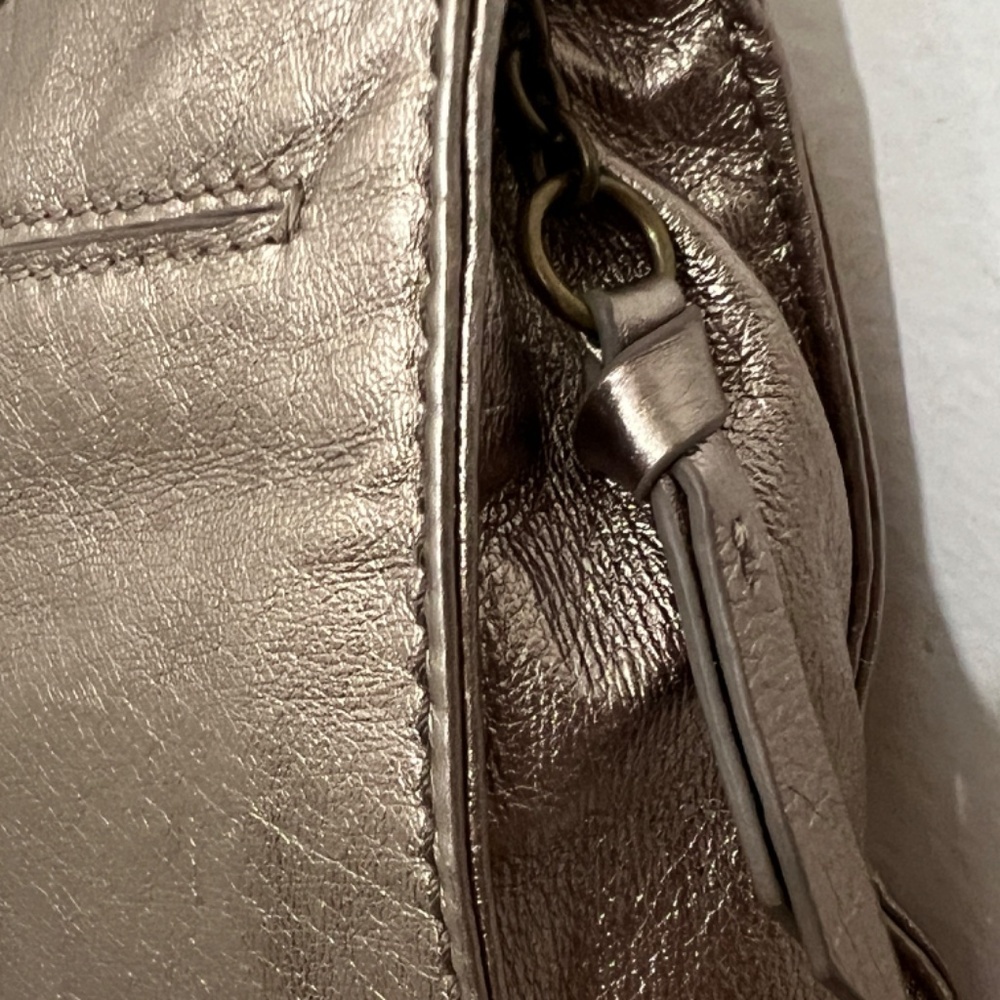 The Sak Bag gunmetal color Purse Crossbody Or Clutch with multicolor interior - Picture 7 of 15